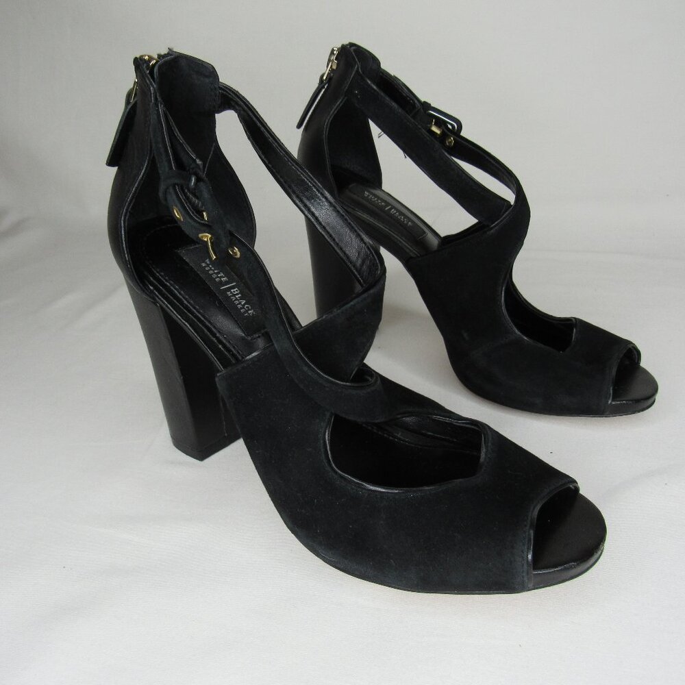 White House Black Market WREN Suede Leather Block Heel Women's 6